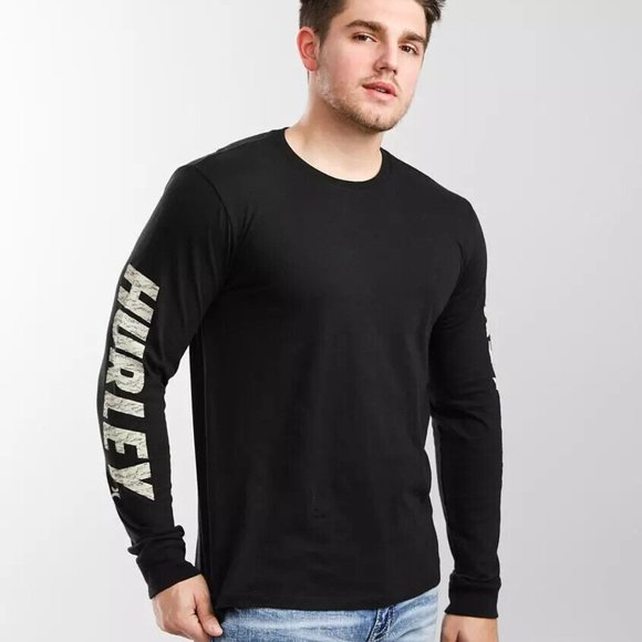 Hurley Shirts Hurley Mens Surf Skate Long Sleeve Black New Poshmark
